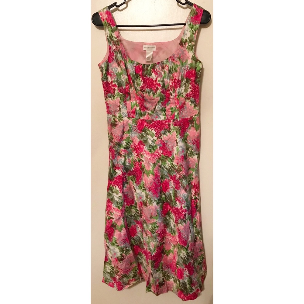 Pink and green dress